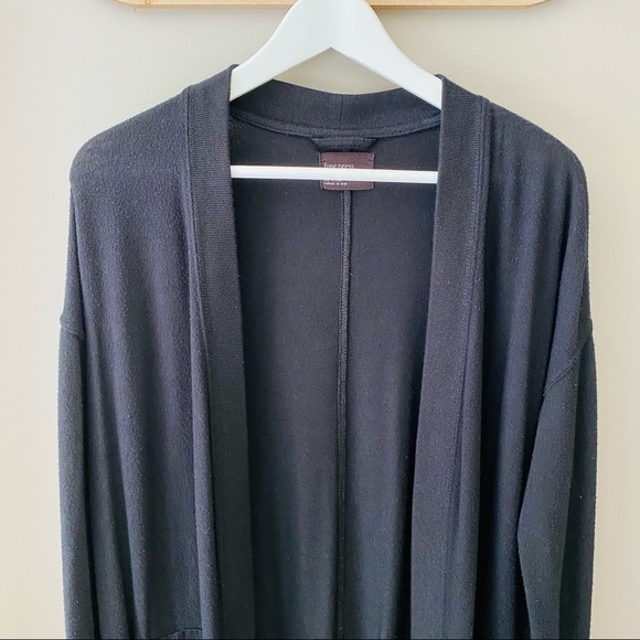 Free Press Open Front Cardigan Black Sz Small - Picture 2 of 10